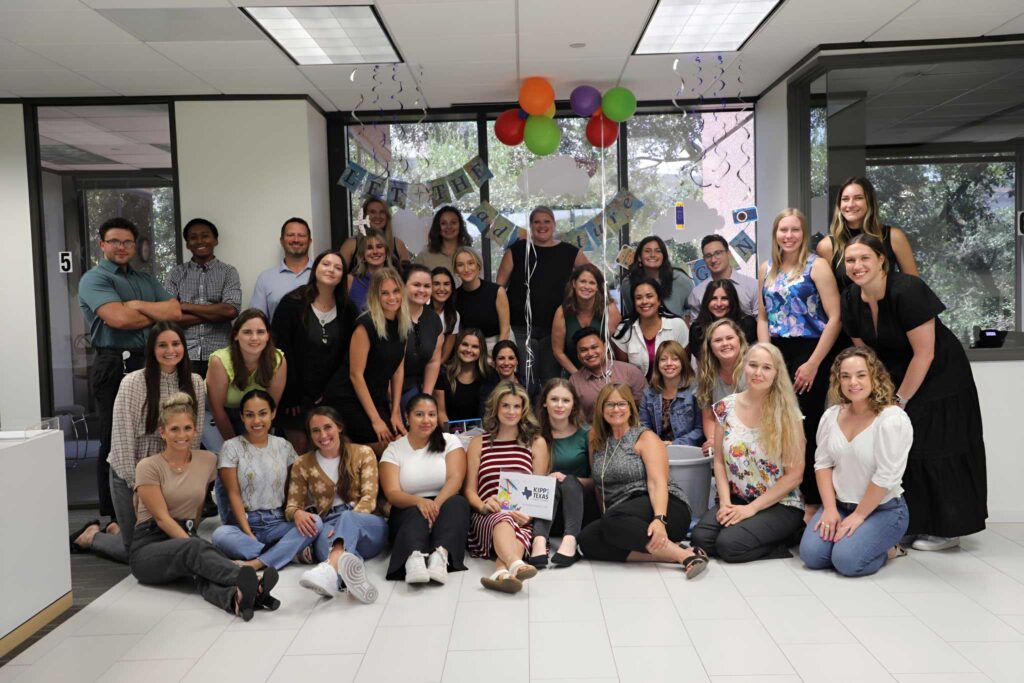 Addison Group Austin office donating school supplies
