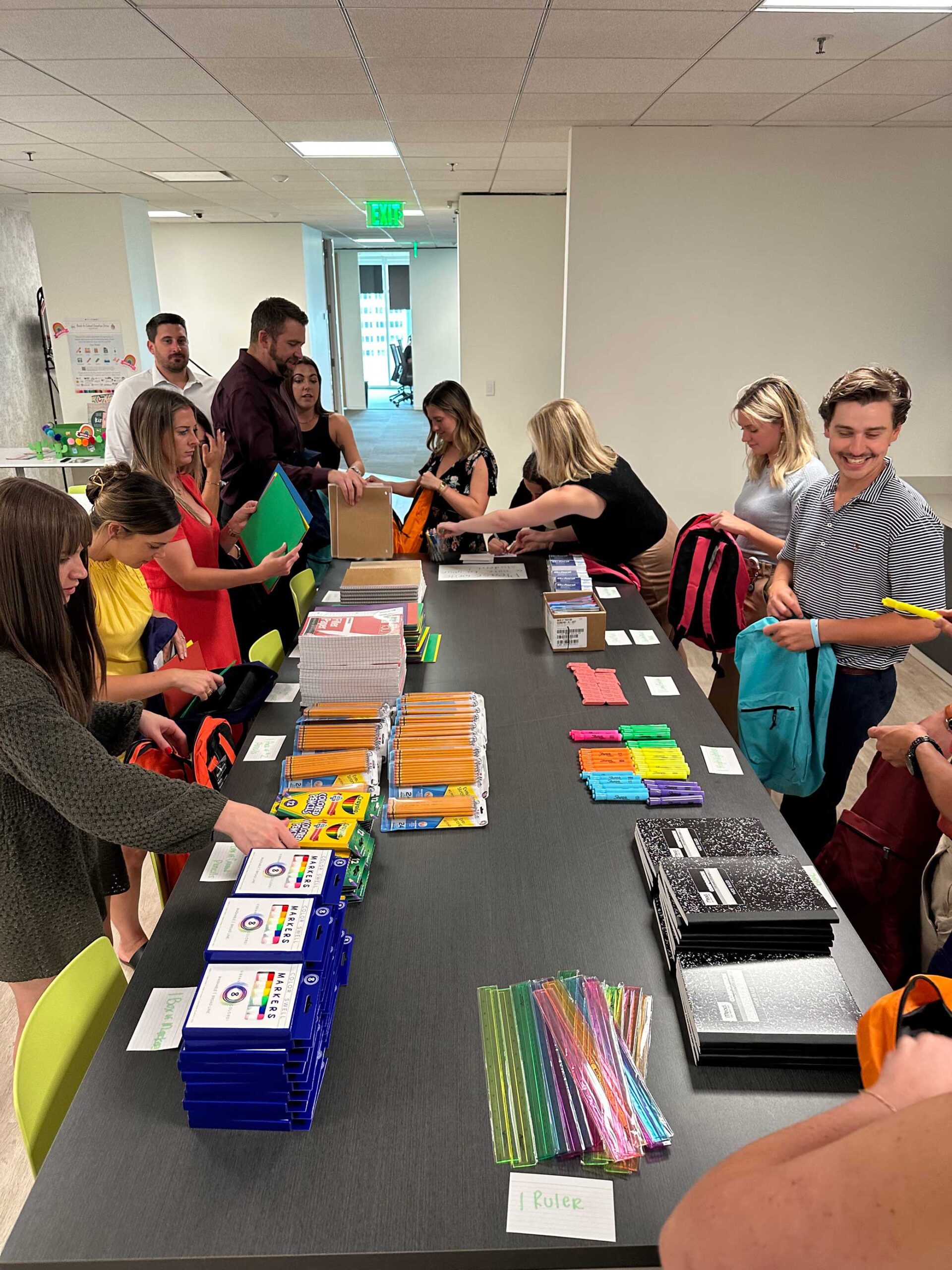 Addison Group Denver Back to School donation drive