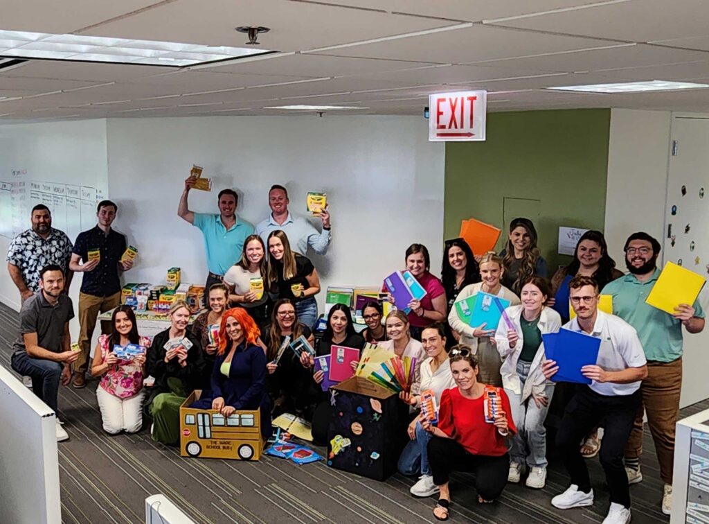 Addison Group Schaumburg Back to School donation drive