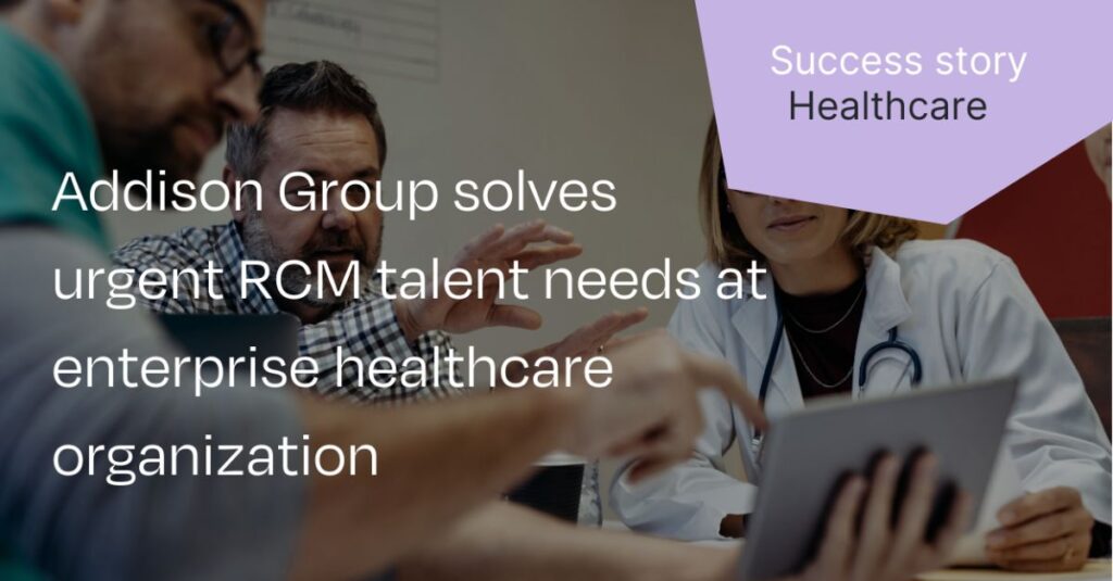 Addison Group Success Story Header Image Healthcare