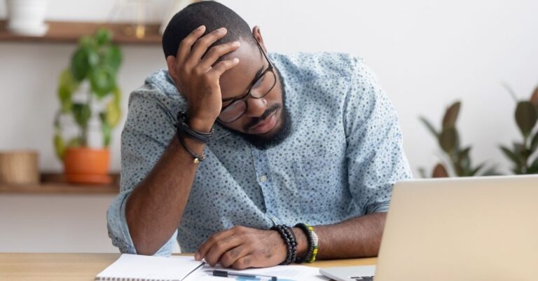 Someone realizing they need to find a new job with Addison Groups help