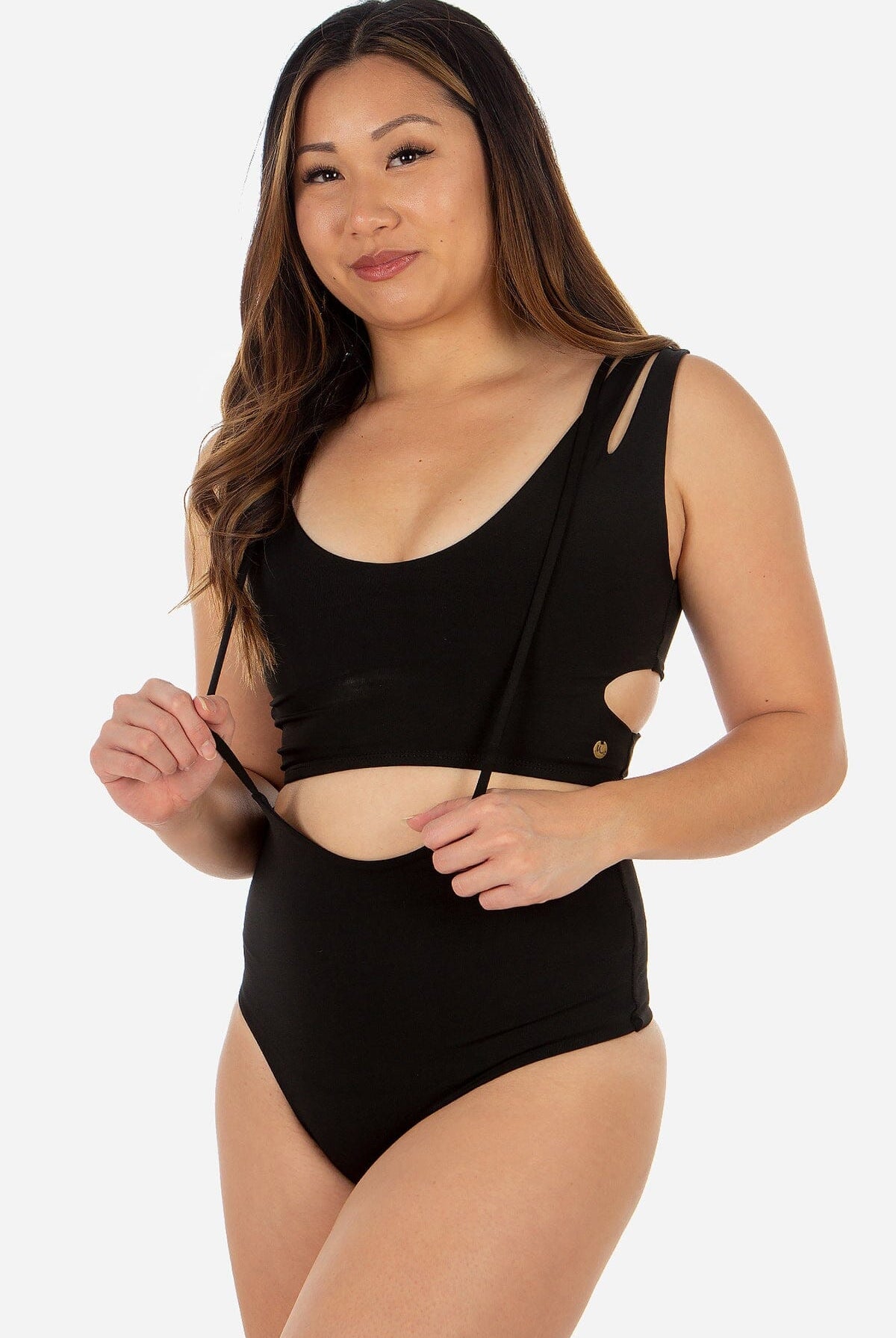 Mika Body Wear - briefs - lexie suspender bottoms #color_black