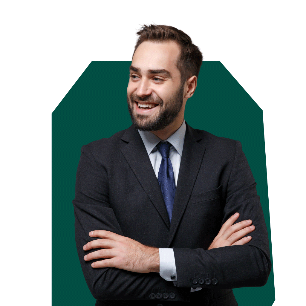 Addison Group website tile featuring a man in a suit standing with his arms crossed