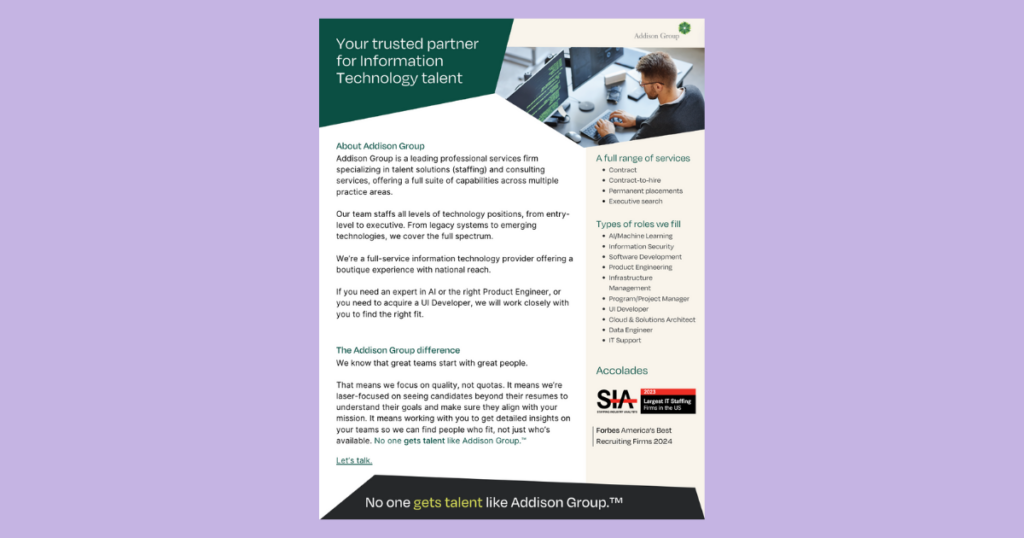 Addison Group Practice Area IT Informational Handout